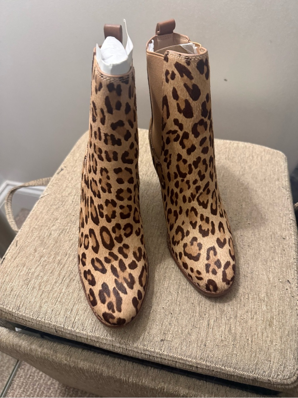 Ralph Lauren Leopard Print Chelsea Ankle Boots - Women